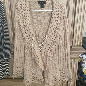 Express Hand knit Cream Sweater